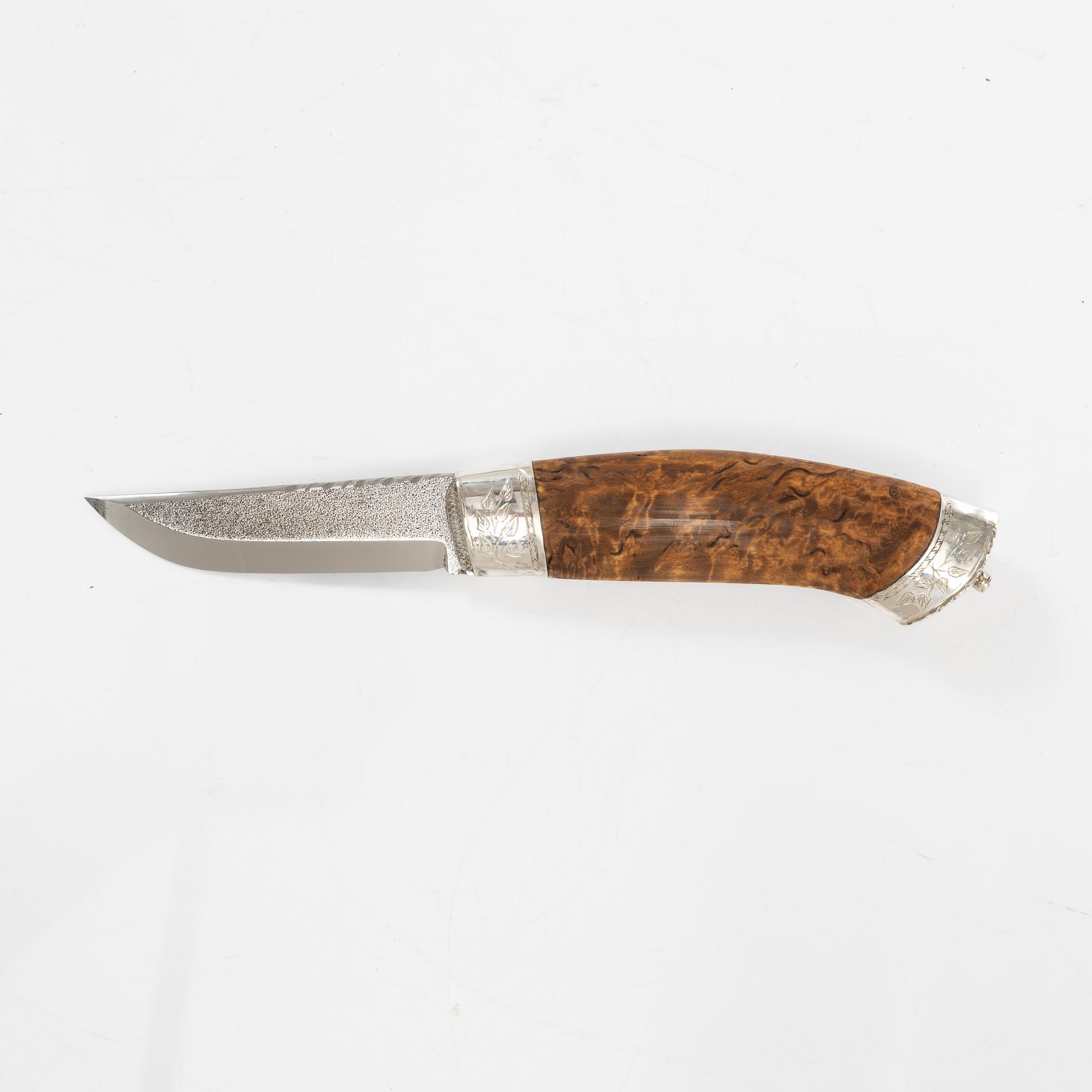 Knife-Jocke (Jan Olsson), Sörböle, knife in sheath, signed.