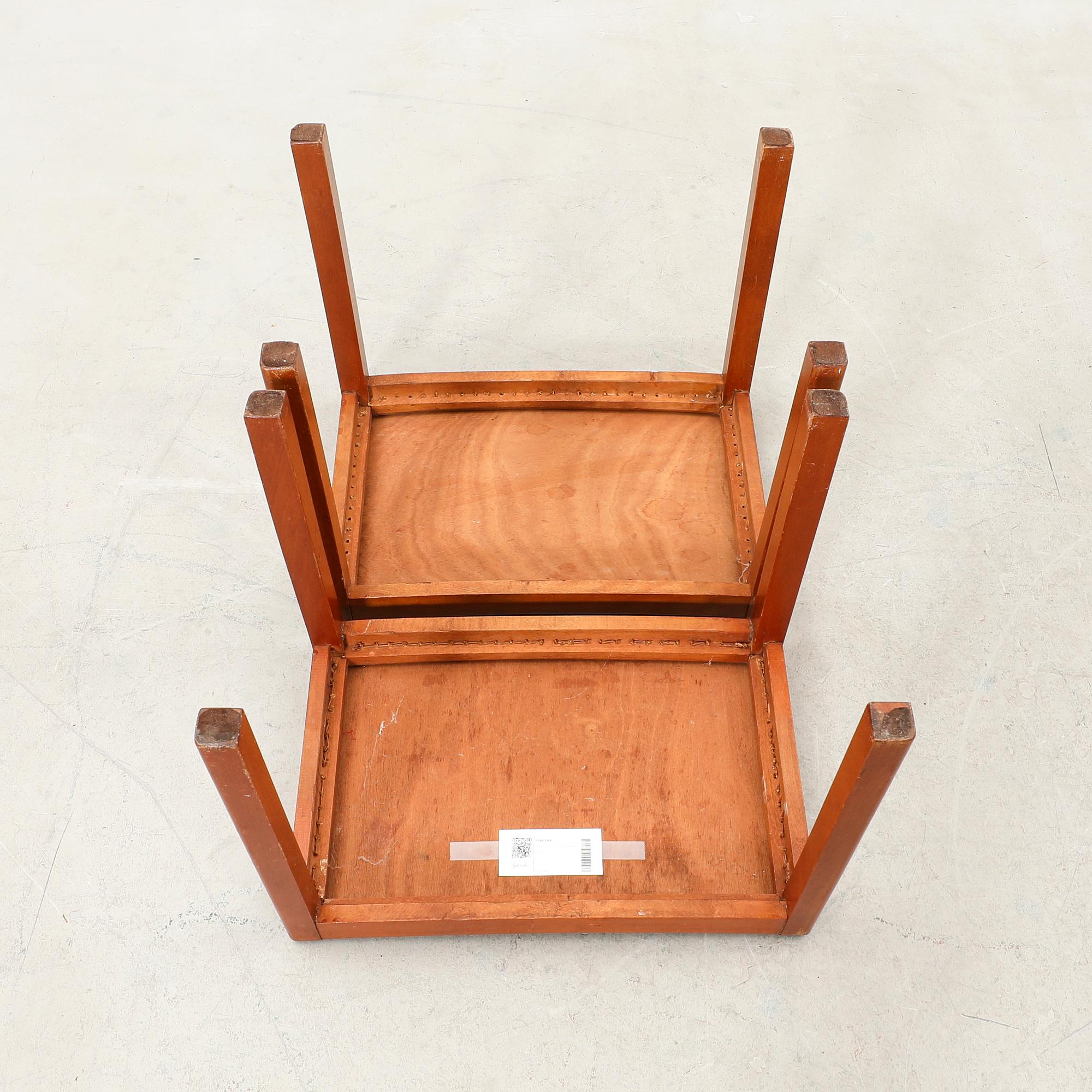 A pair of 1950s stools, Denmark.