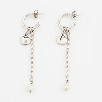 Kalevala, smyckesset, "Linnea Borealis", collier, örhänge samt armband, silver med pärlor.