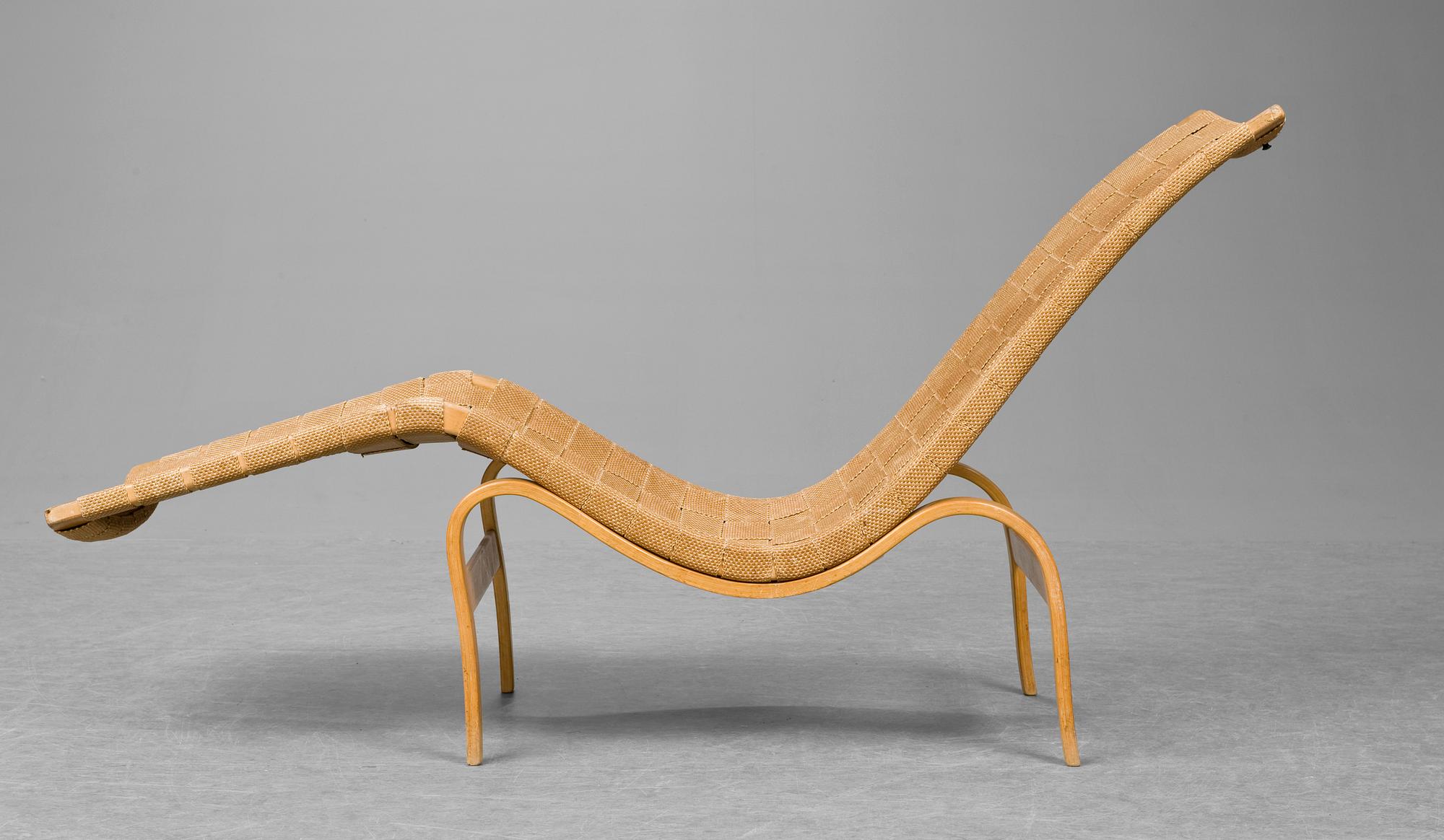 A Bruno Mathsson reclining chair "Vilstol nr 36", Firma Karl Mathsson, Sweden, probably 1940's.