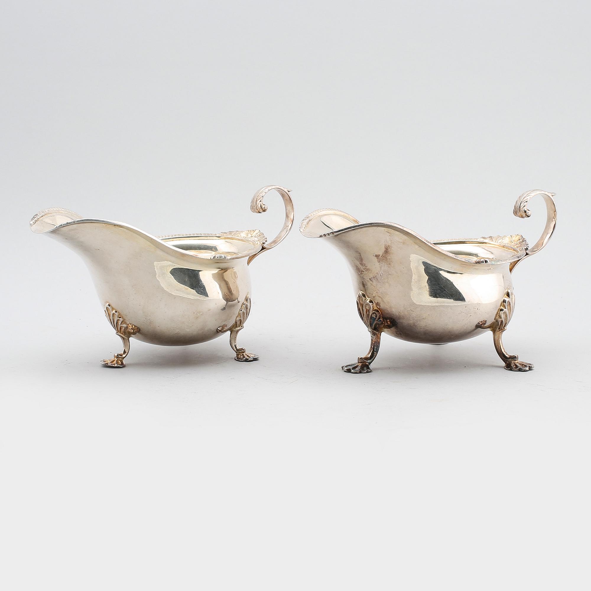 SÅSSNIPOR, 2 st, pläter, Walker & Hall, Sheffield, 1900-talets första hälft.