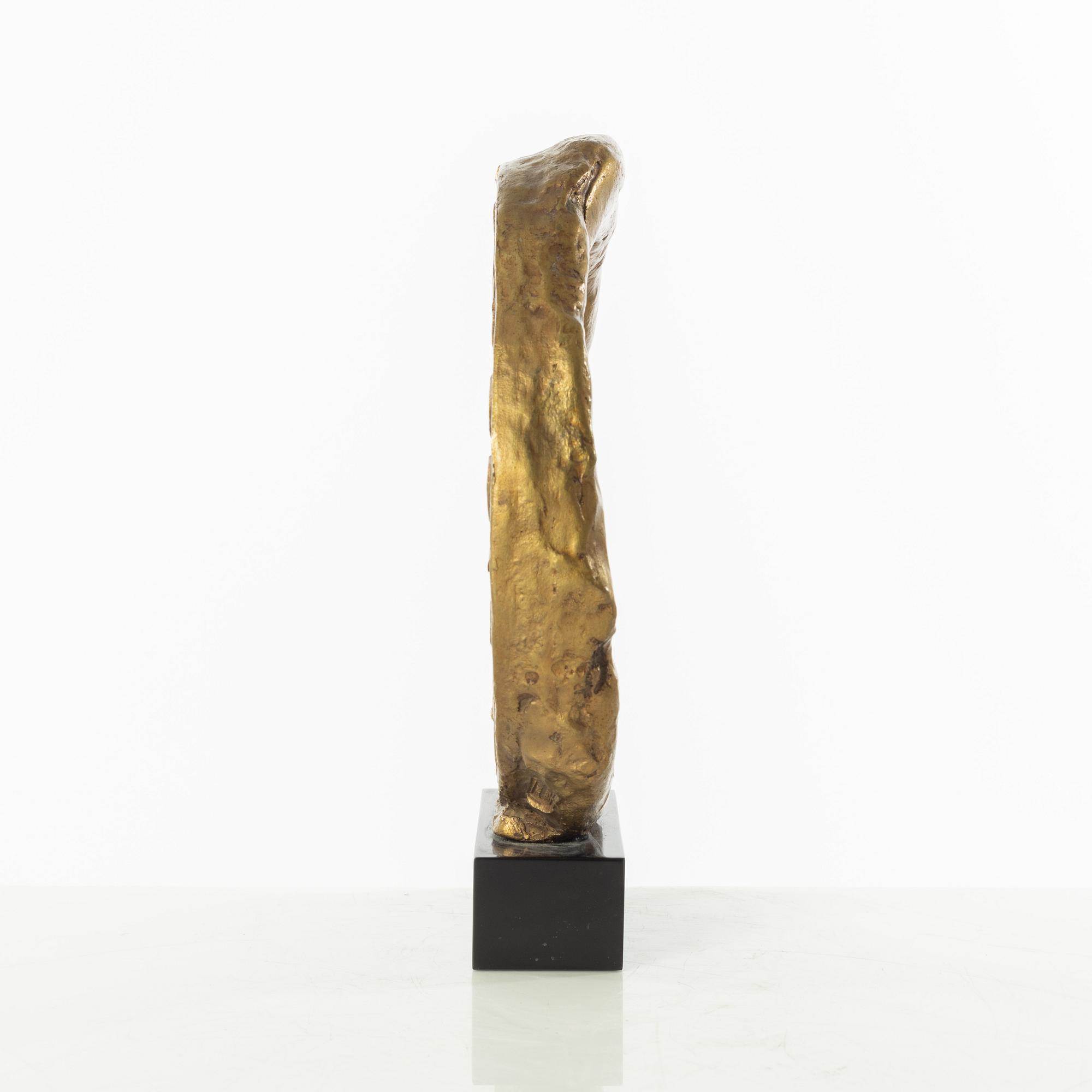Gudmar Olovson, relief/sculpture. Signed. Numbered. Foundry mark. Bronze, total height 21.5 cm, length 18.5 cm.