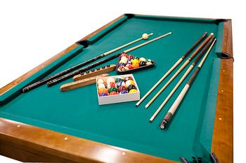 BILJARDBORD, "Lincoln", Brunswick Billiards,  25mm skifferskiva, 224 x 112, hemmabord, 1900-talets slut.