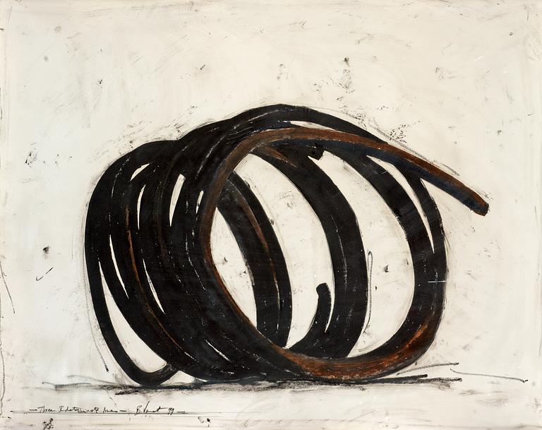 Bernar Venet, "Three indeterminate lines".