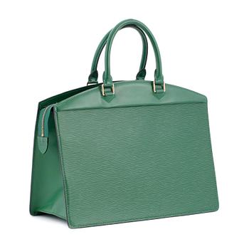 814. LOUIS VUITTON, a green epi handbag, "Riviera".