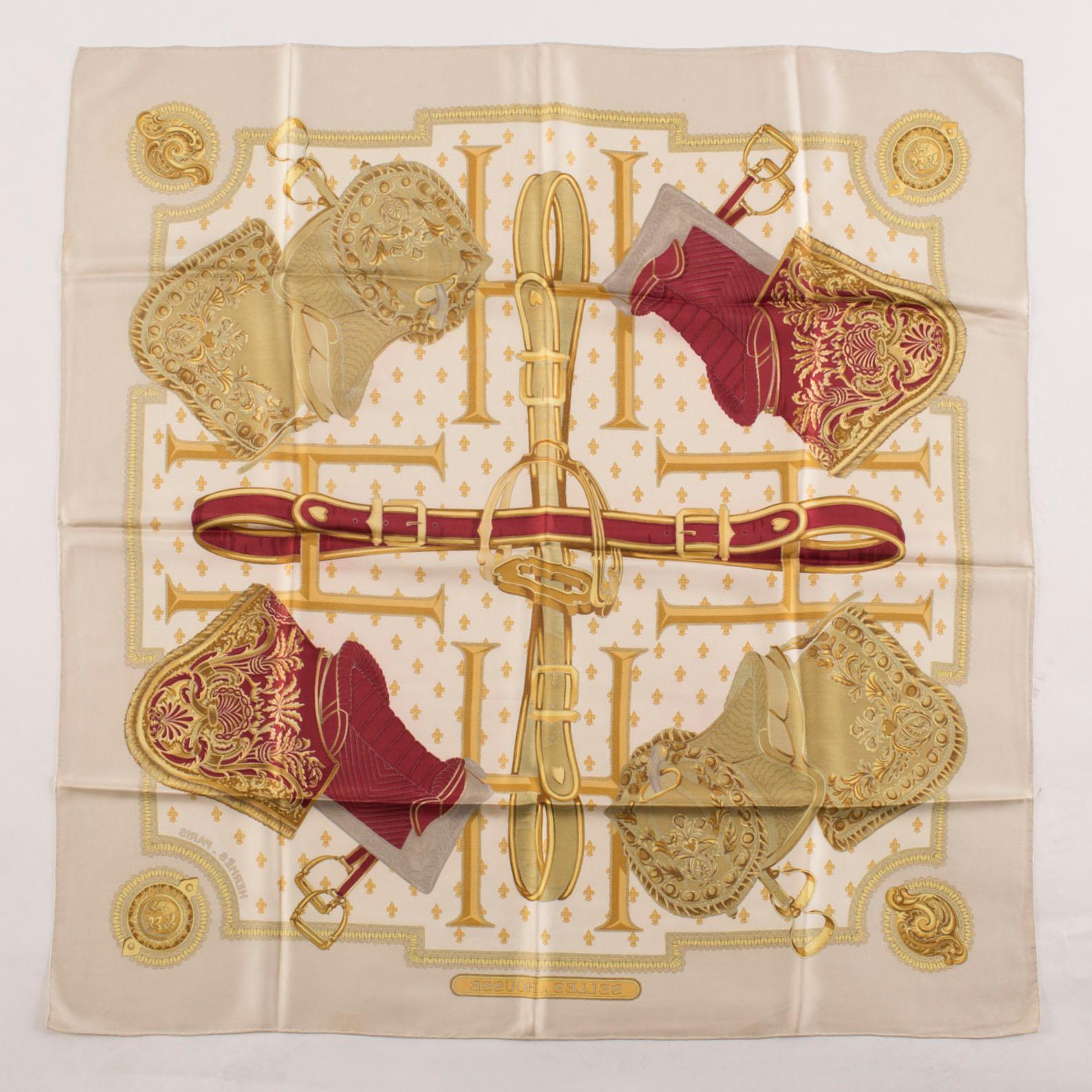 HERMÈS, "Selles a Housse", Scarf.