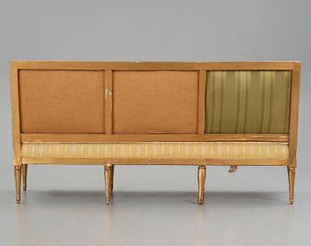 A Gustavian sofa, Stockholm, second part of the 18th century.