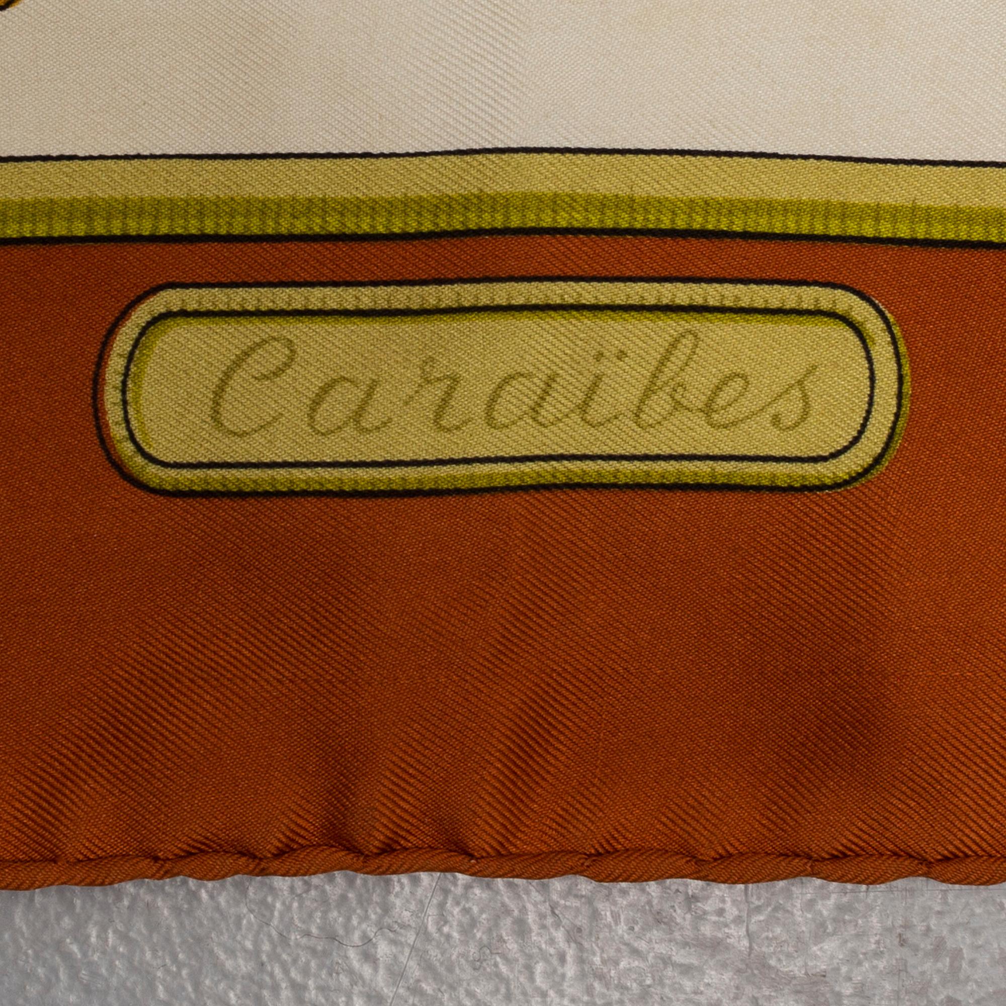 HERMÉS, "Caraibes", scarf,.