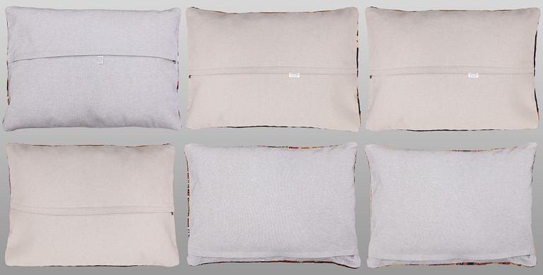 A set of six Anatolian Kilim cushion covers, approx. 70 x 50 cm.