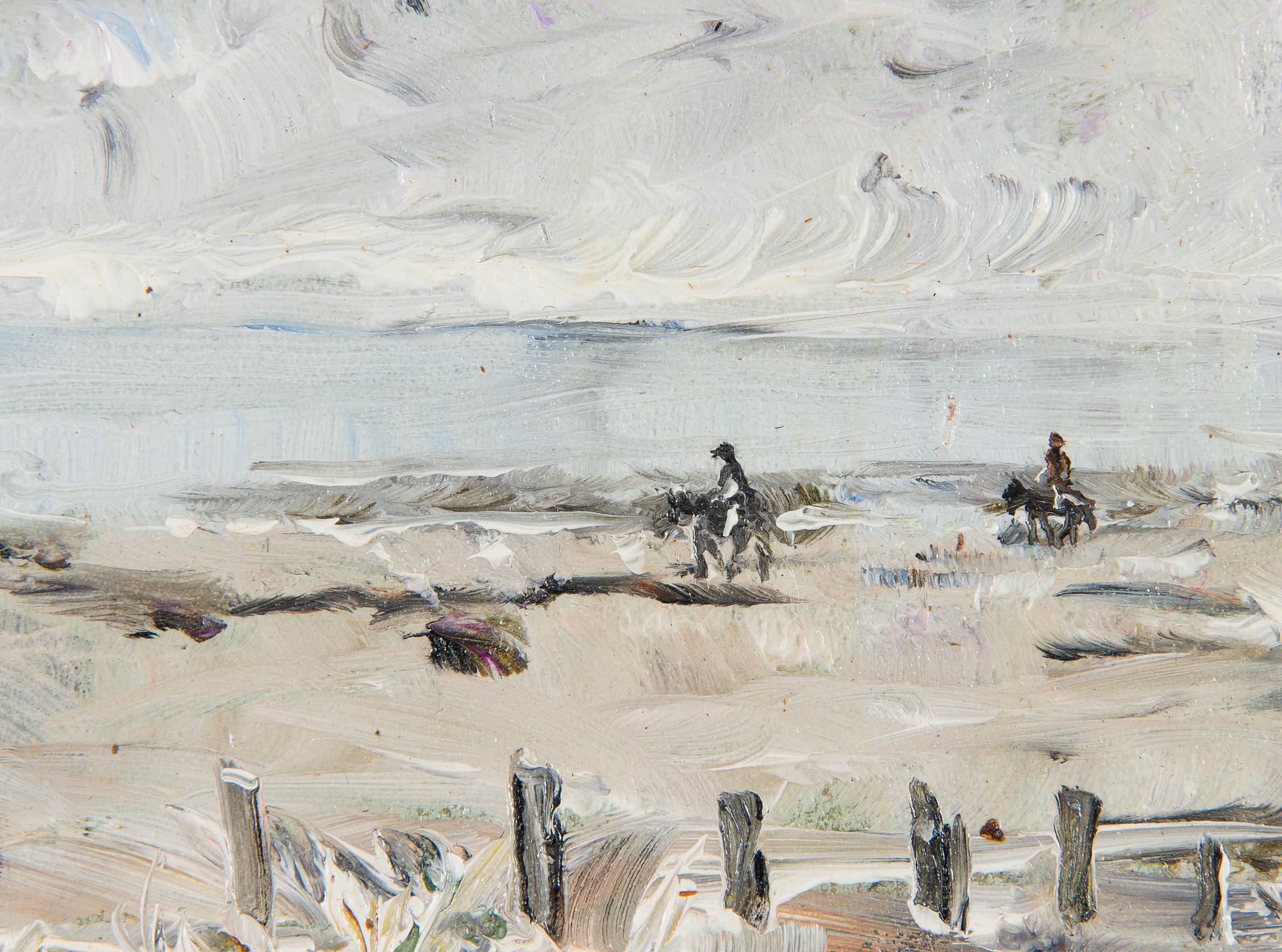 Helge Dahlman, Riders on the beach (Spain).