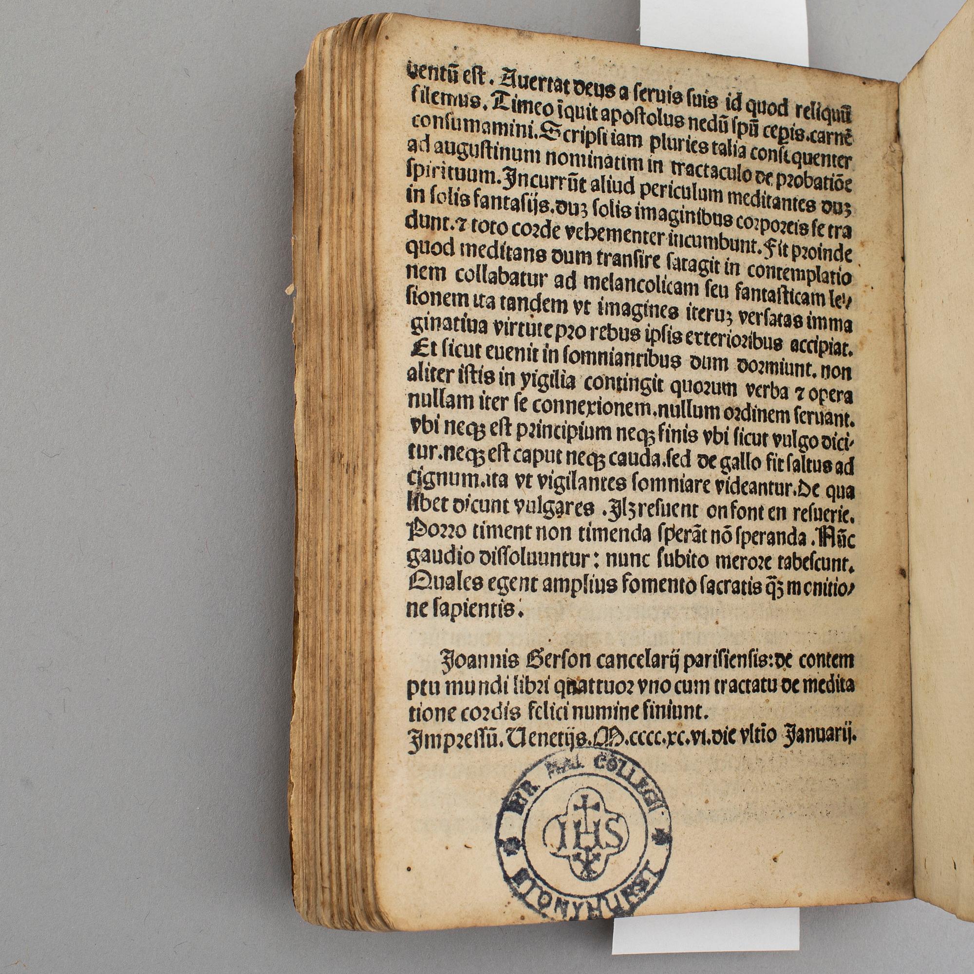 BOOK, Incunable, Venice 1496.