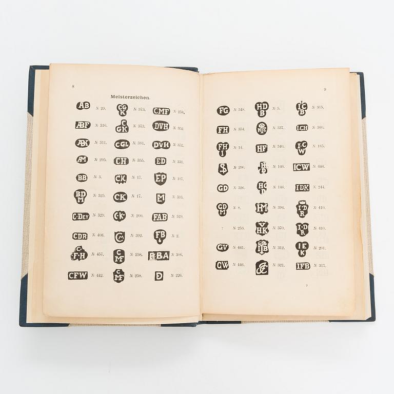 Böcker, 3 st, om silver, Narva, Nyen, S:t Petersburg, Baltikum och Reval. Av L. Bäcksbacka, W. Neumann, A. Friedenthal.