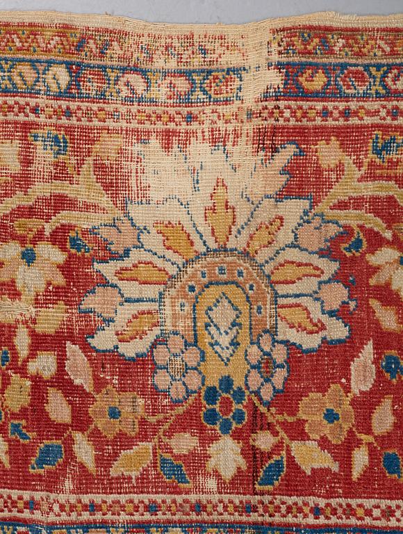 A CARPET, an antik Ziegler Mahal, ca 419,5 x 323,5 cm (as well as 1 cm flat weave at the ends).