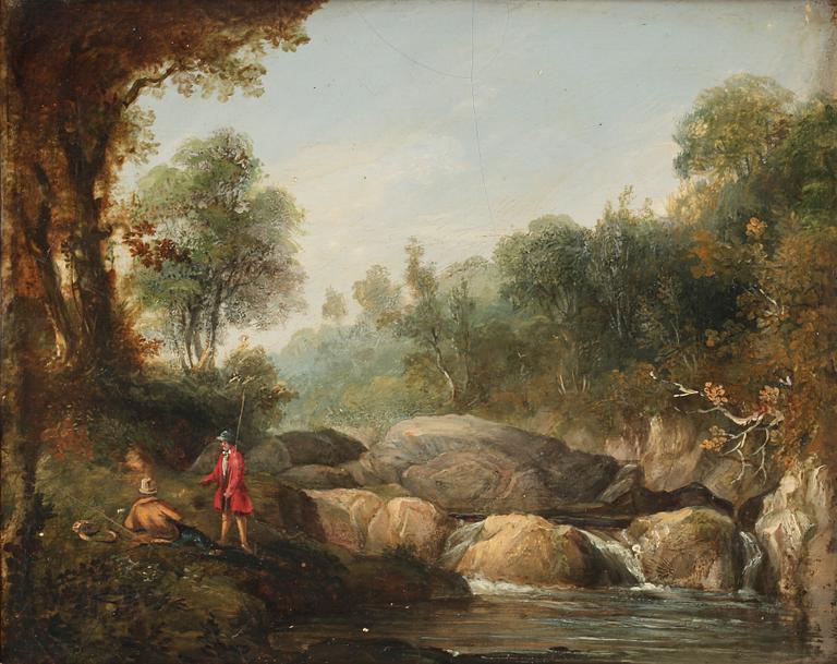 OKÄND KONSTNÄR, olja på pannå, osignerad, 1800-tal.