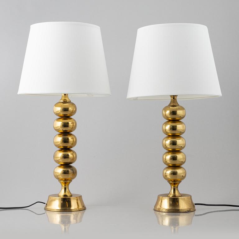 A pair of table lamps, Enco, second half of the 20th Century.