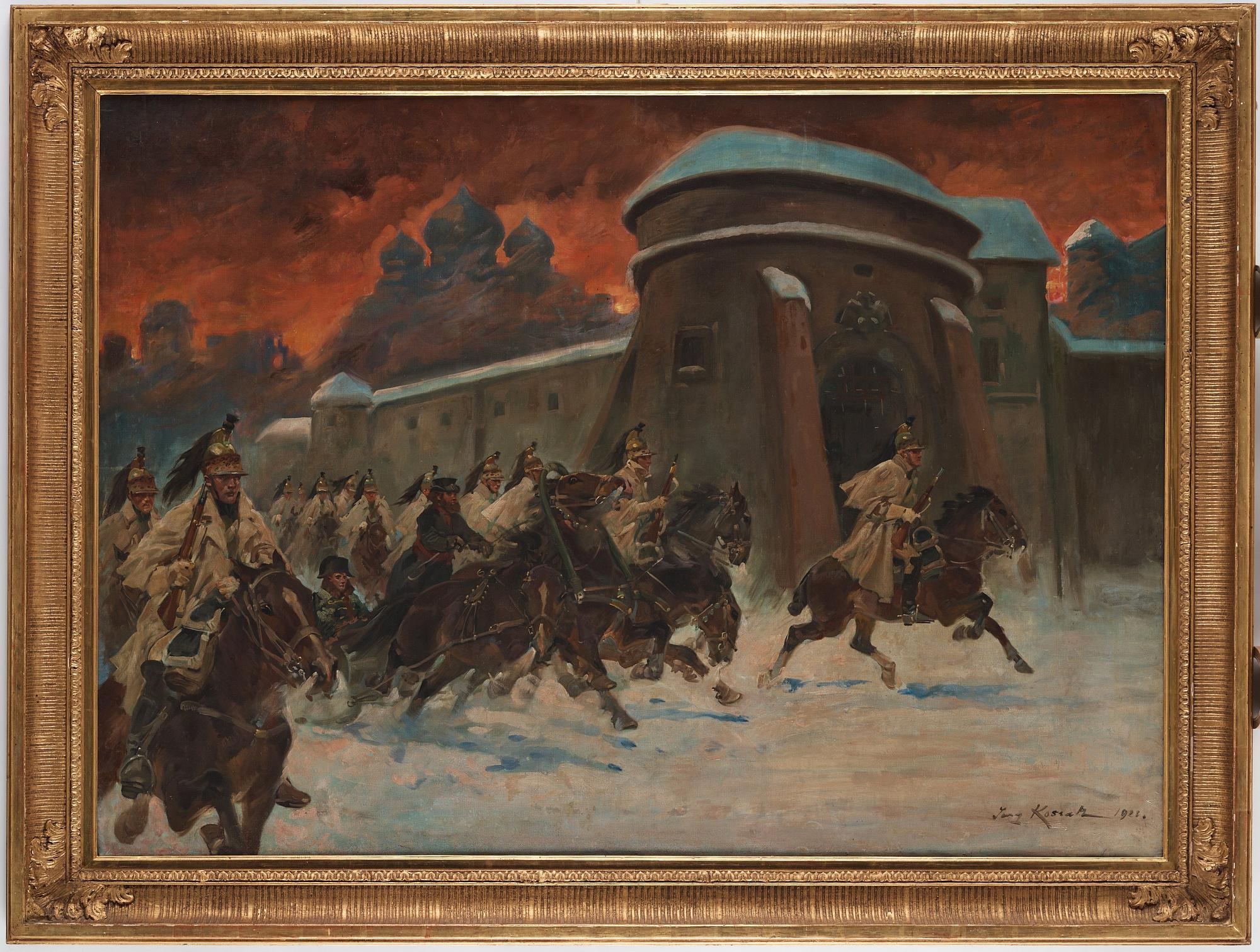 Jerzy Kossak, Napoleon outside Moscow.