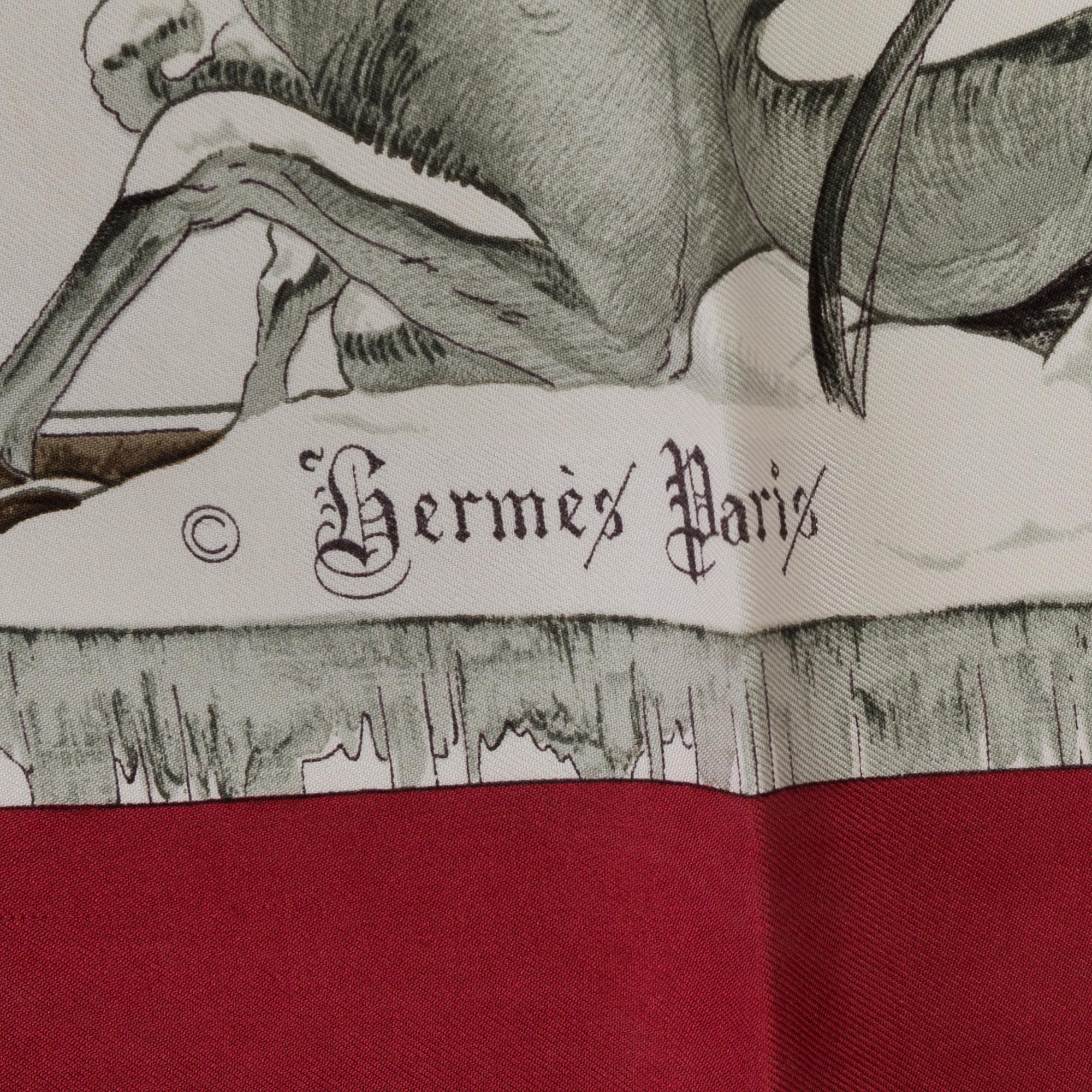 SCARF, "Hermès, "L'hiver ",rare 1st edition 1969.