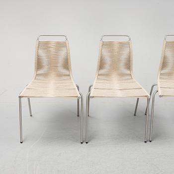 Poul Kjaerholm, stolar, 4 st, PK-1, Carl Hansen & Son, Danmark.