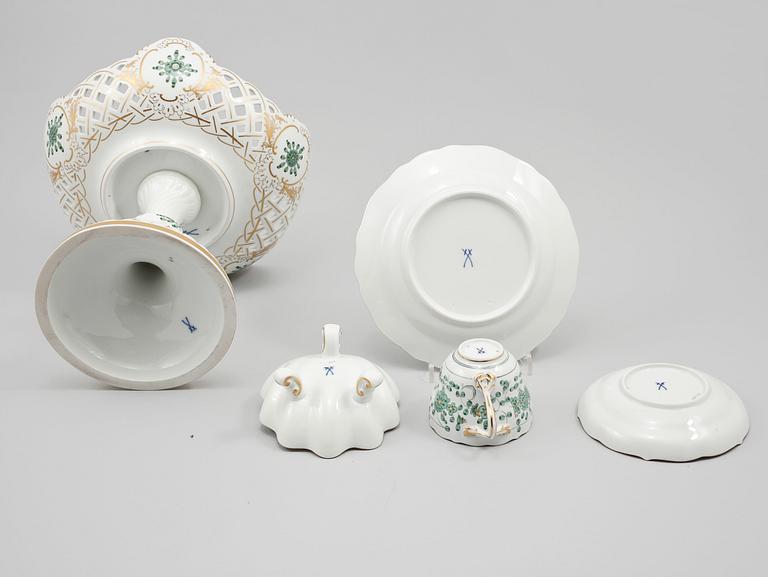 KAFFESERVIS, 26 delar, porslin, Meissen, 1900-talets andra hälft.