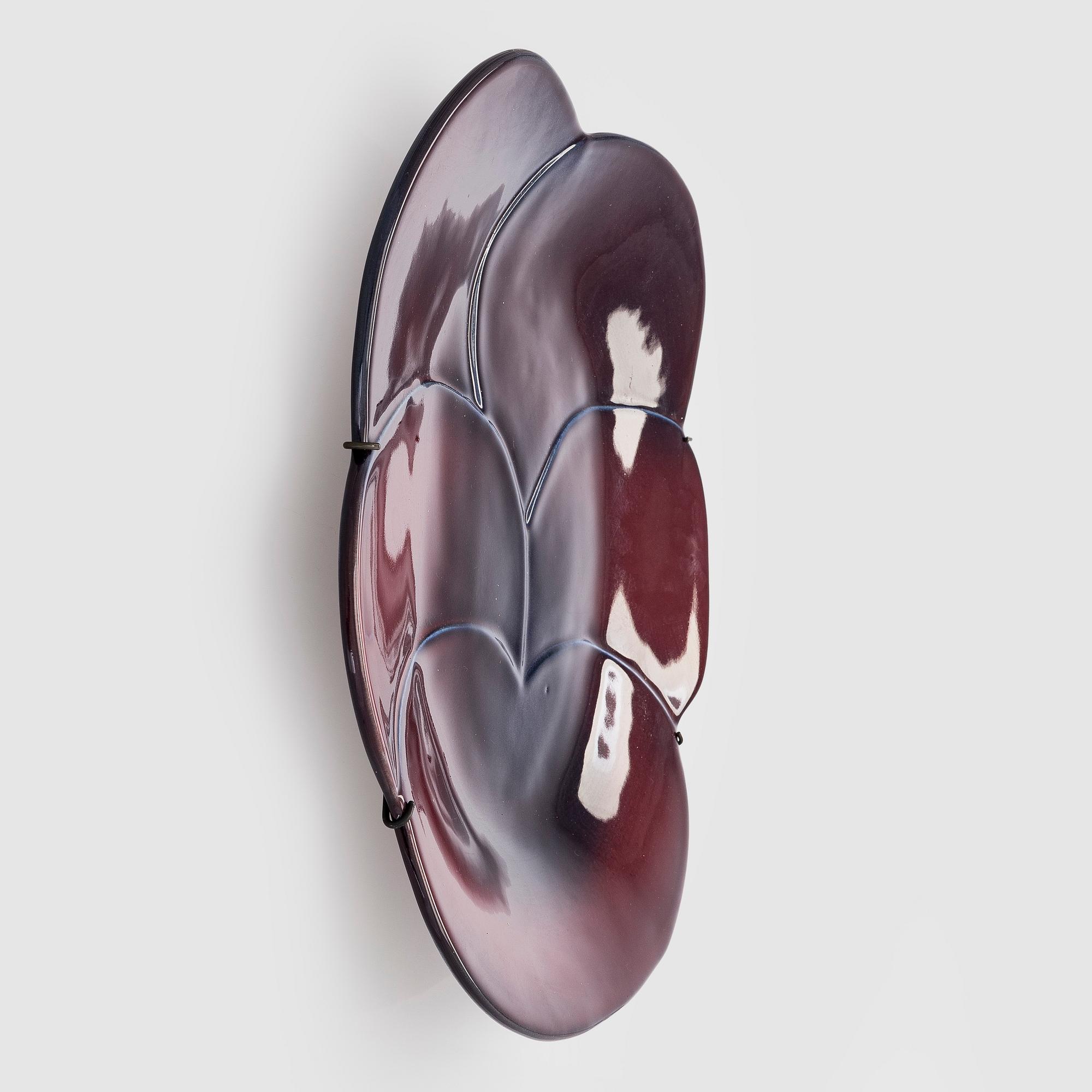 Birger Kaipiainen, decorative plate, ceramic, stamped "Violetta 1967 Arabia Finland Kaipiainen Invenit".