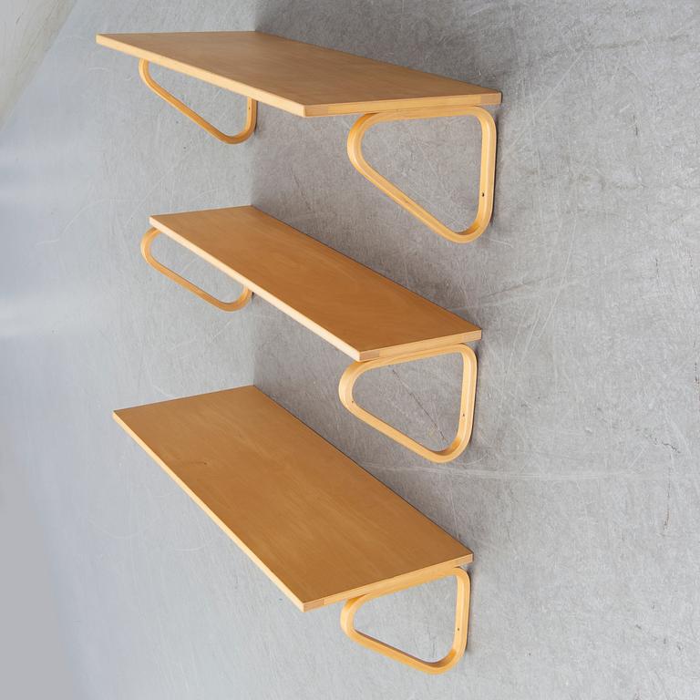ALVAR AALTO, three shelves model 112A and 112B for Artek.