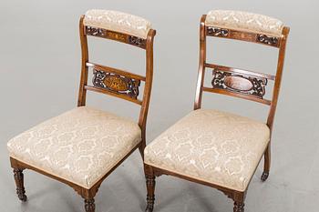 A PAIR OF CHAIRS, late 19th century.