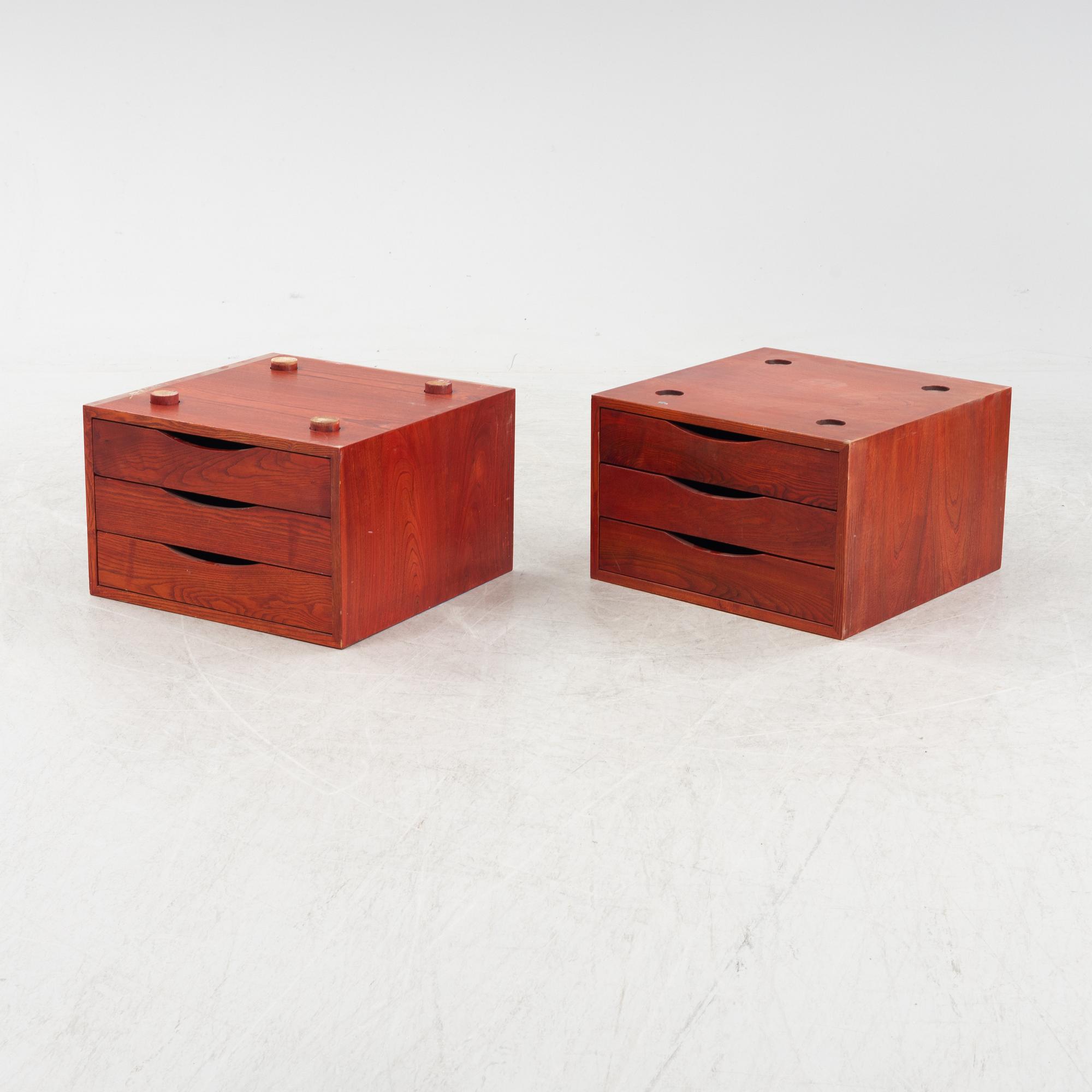 Jan Bocan, a pair modules with drawers, 1970s.