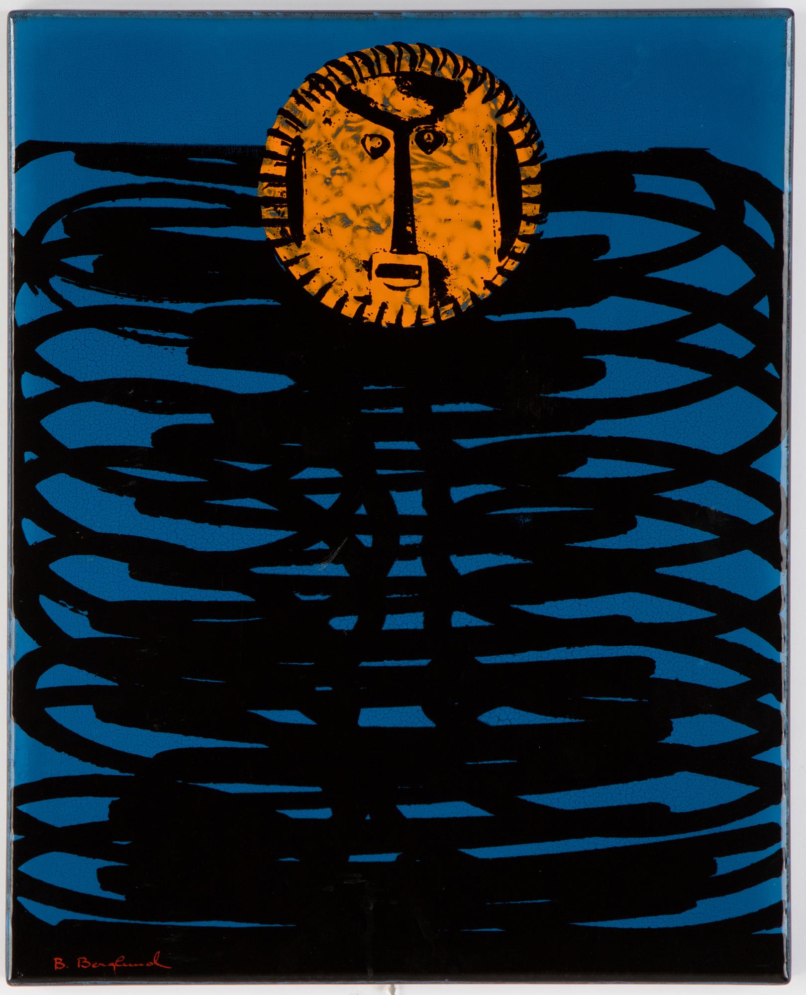 Bengt Berglund, an enamel wallplate, Gustavsberg 1967.