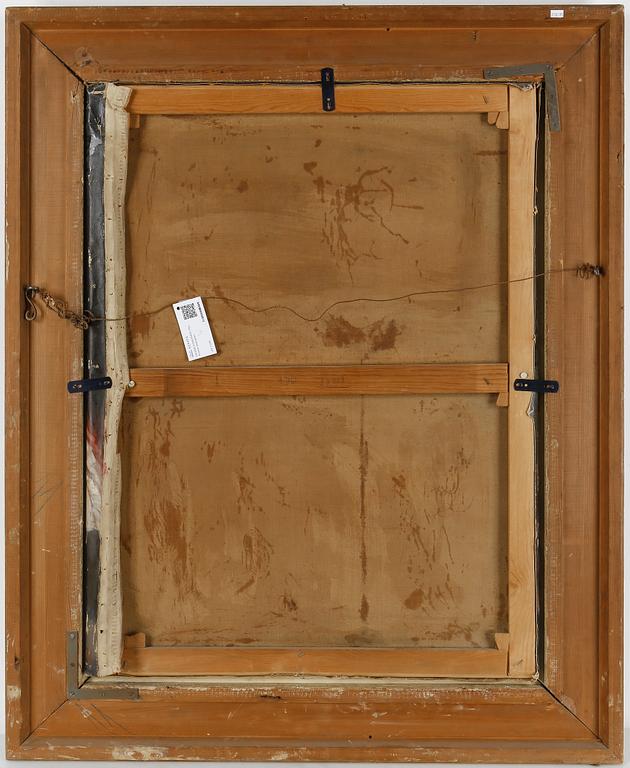 OKÄND KONSTNÄR, Olja, otydligt signerad, 1800-talets slut.