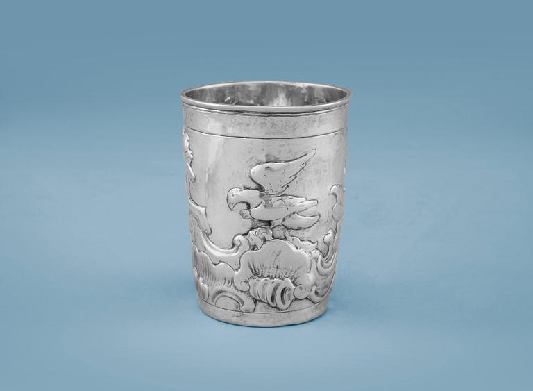 A BEAKER, silver. Andrei Dementiev Moscow 1774. Height 8,5 cm, weight 68 g.