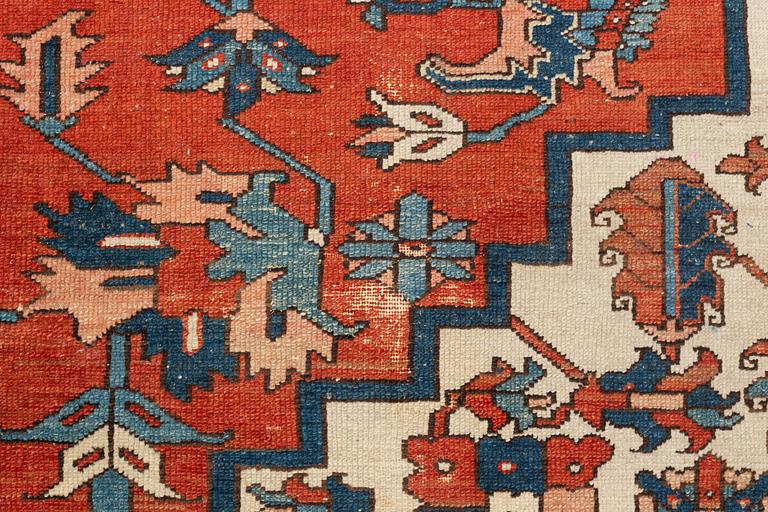 A carpet, antique Heriz, ca 367 x 316 cm.