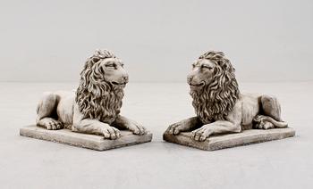 TRÄDGÅRDSSKULPTURER, ett par, samtida.