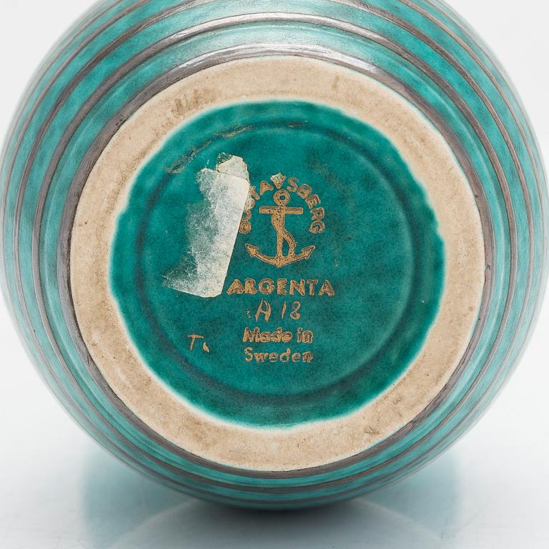 Wilhelm Kåge, vas, "Argenta" Gustavsberg.