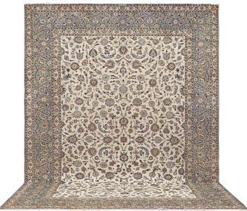 A Kashan carpet, approx. 403 x 300 cm.