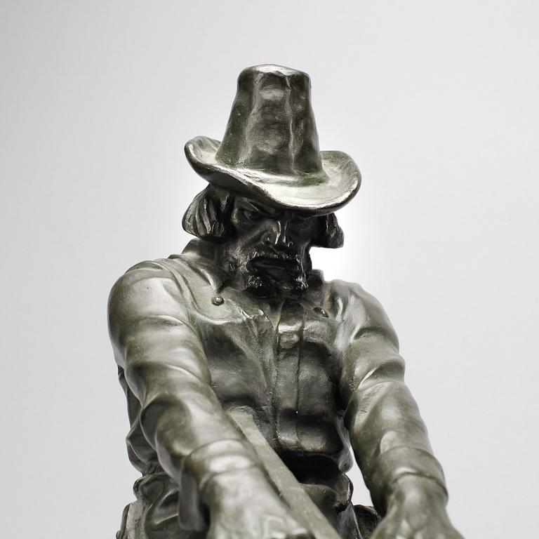 ALFRED OHLSON, skulptur, brons, signerad, gjutarstämpel Otto Meyers Eftr.