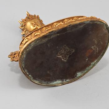 FIGURIN, förgylld brons, orientalisk, 1900-tal.