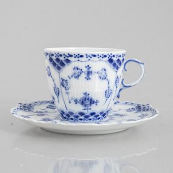 A 28-piece 'Musselmalet' porcelain coffee service, Denmark.