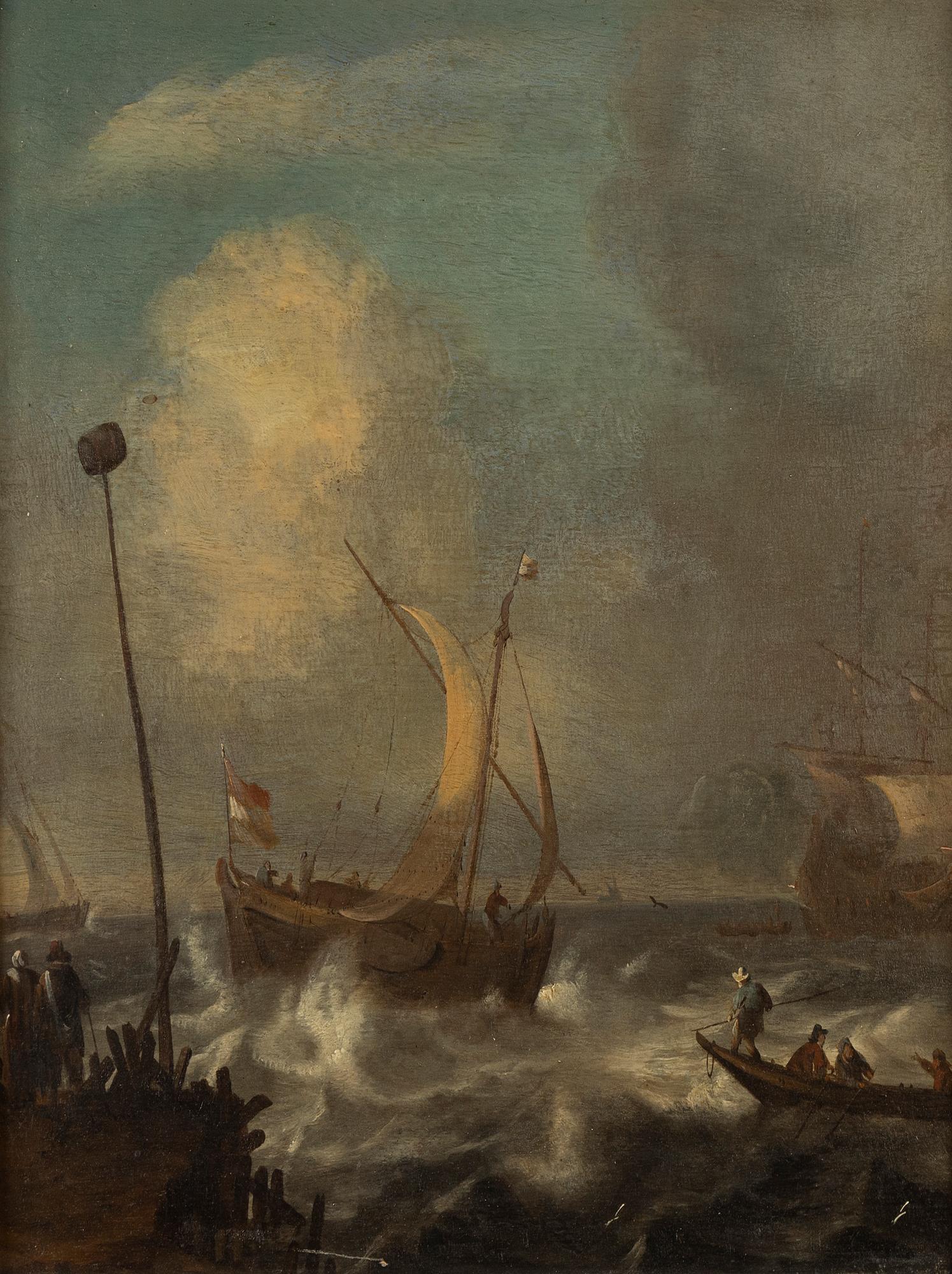 Ludolf Bakhuizen, circle of, oil on panel.