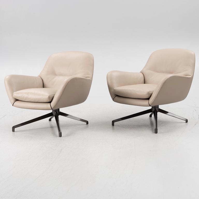 Rodolfo Dordoni, armchairs, a pair, "Jensen", Minotti.