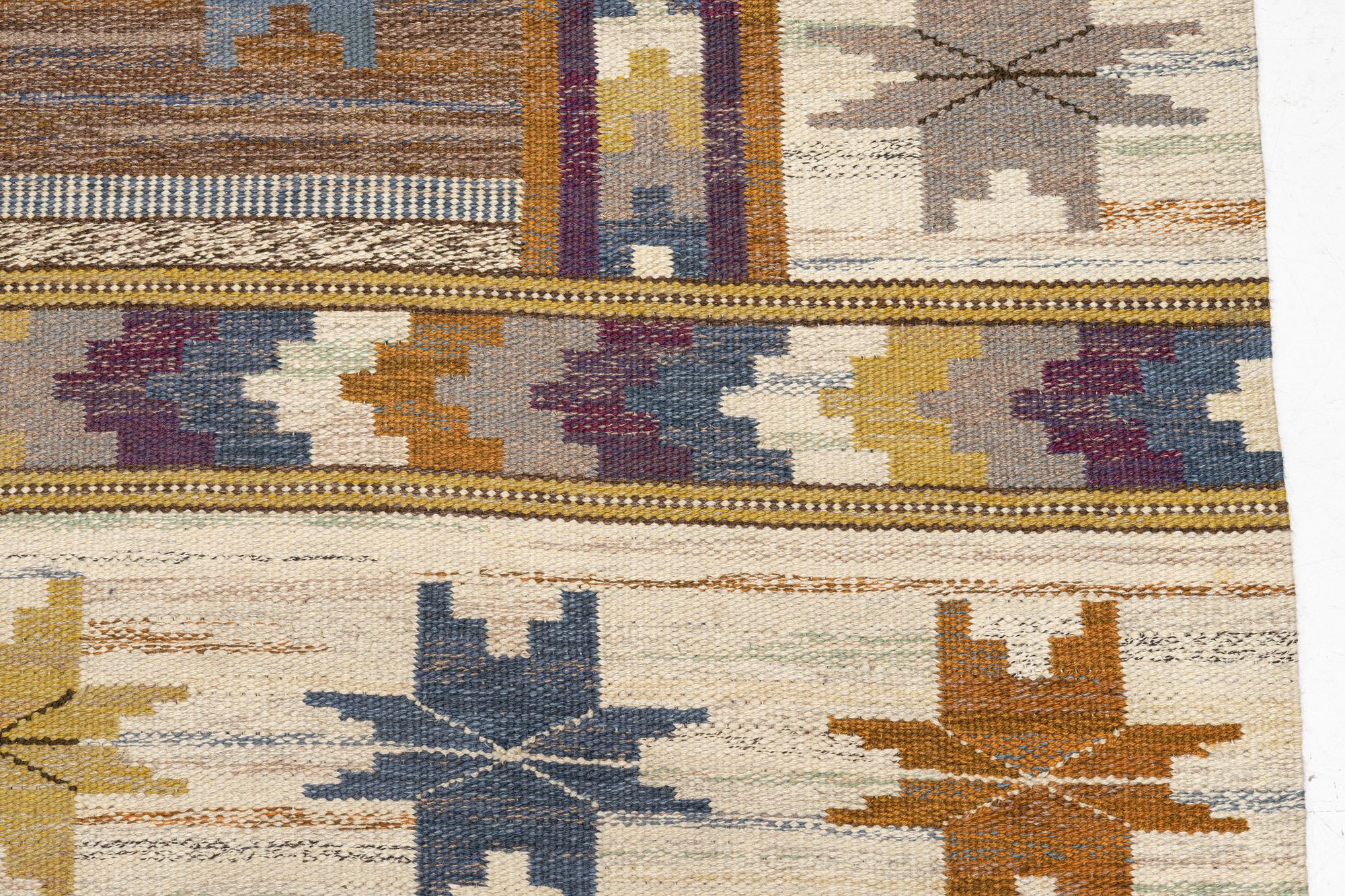 Märta Måås-Fjetterström, a carpet, "Höstmattan", flat weave, ca 356 x 250 cm, signed AB MMF.