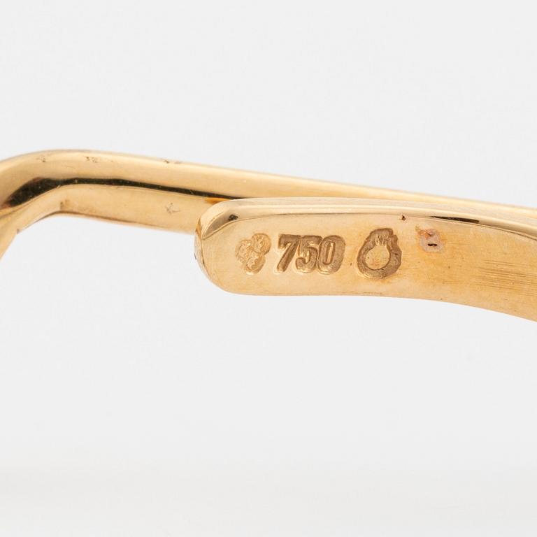 Slipsnål, 18K guld med briljantslipad diamant, i form av en golfklubba.