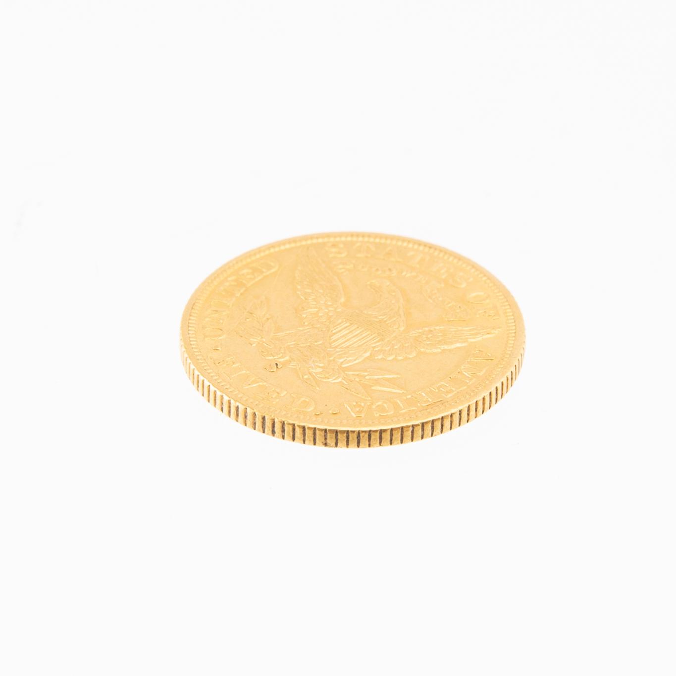 Gold coin 5 dollars USA 1901.