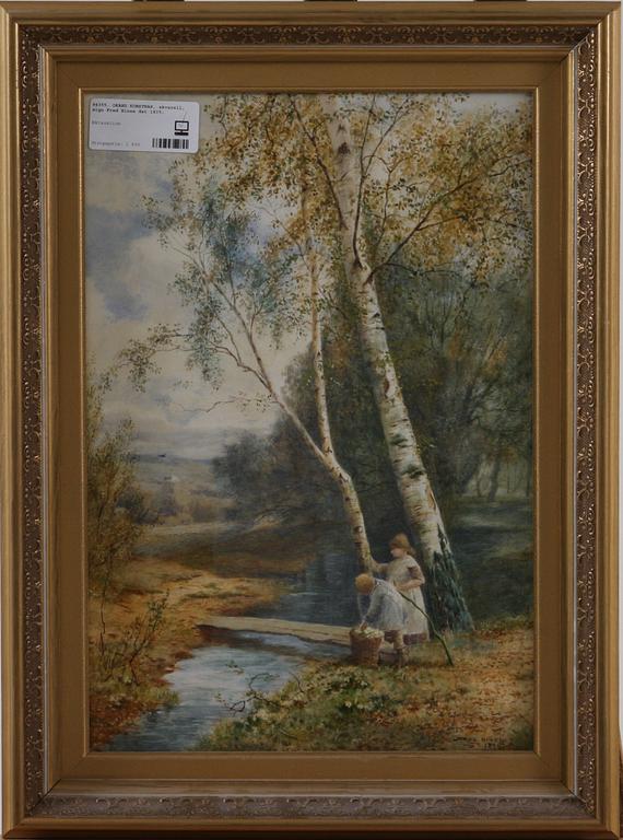 OKÄND KONSTNÄR, akvarell, sign Fred Hines dat 1835.
