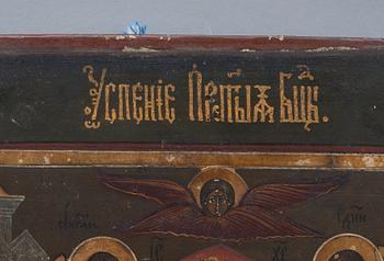 IKON, tempera på pannå, Ryssland 1800-tal.