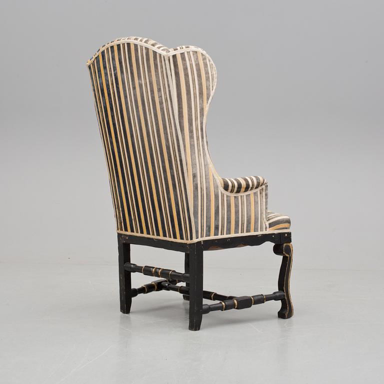 FÅTÖLJ, senbarock, 1700-tal.