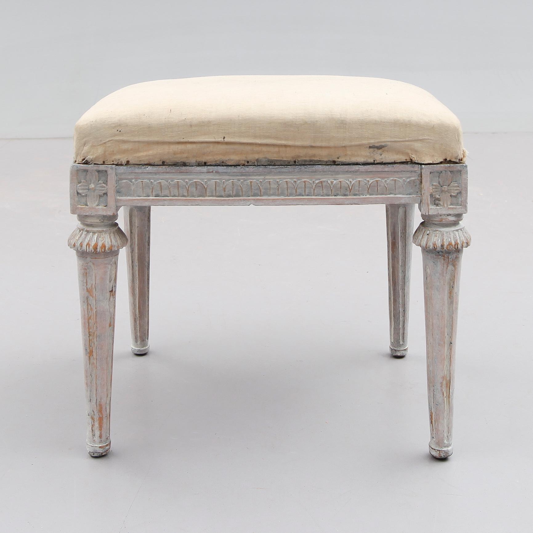 TABURETT, gustaviansk, 1700-/1800-tal.