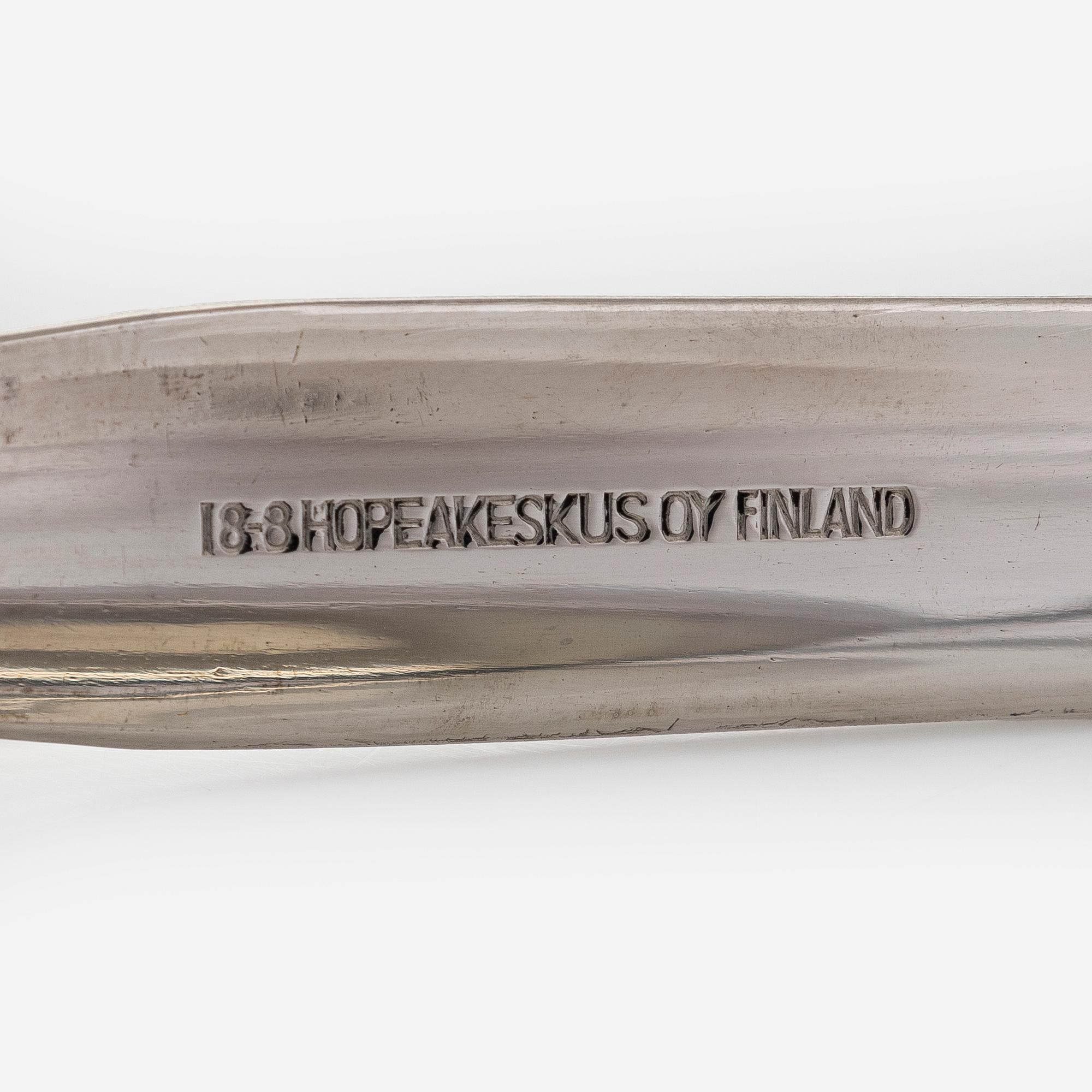 Tapio Wirkkala, a 20-pcs steel set of 'Caravelle' cutlery for Hopeakeskus Oy Finland.