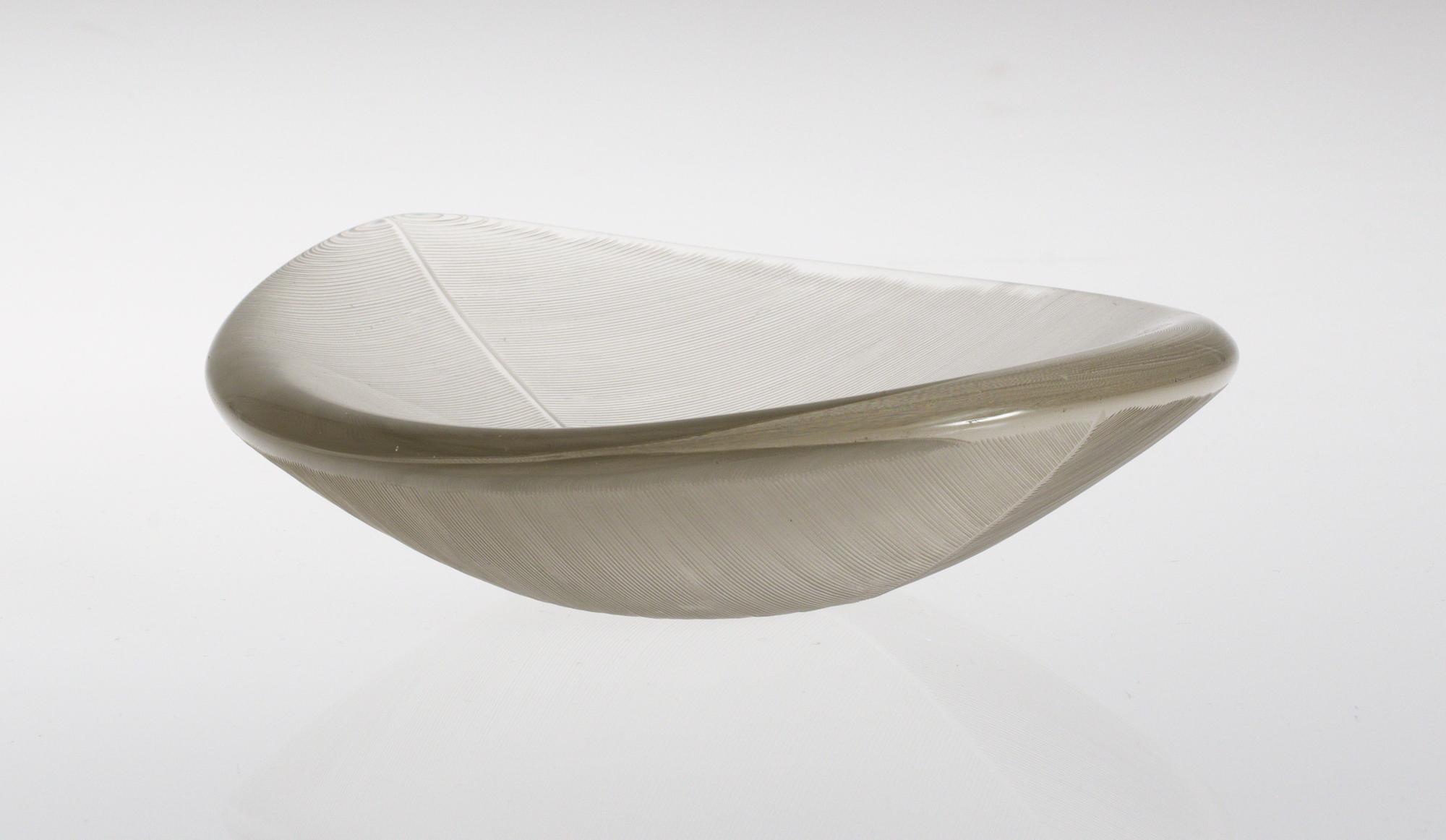A Tapio Wirkkala glass dish, Iittala, Finland 1958, model 3337.