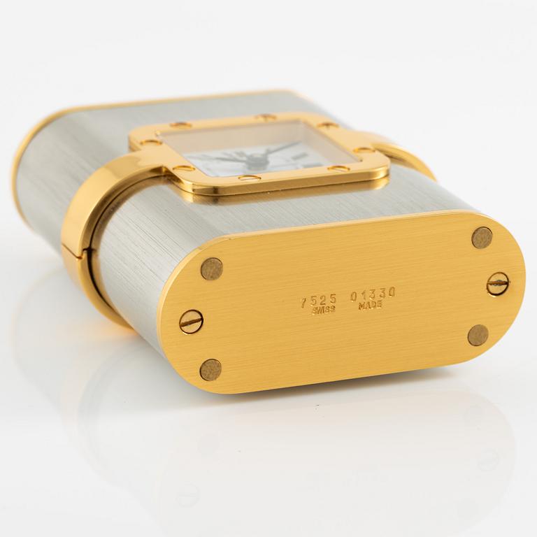 Cartier, Santos de Cartier "Pendulette", table clock, approx. 67 x 85 x 28 mm.