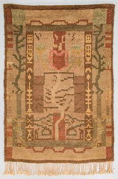 Margareta Ahlstedt-Willandt, A Finnish long pile Ryijy Rug for The Friends of Finnish Handicraft. Circa 194 x 145 cm.